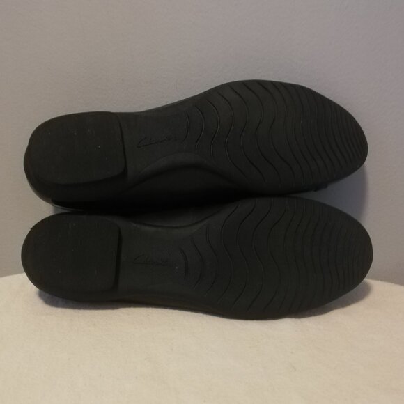 Clarks Unstructured Two Tone Genui Leather Buckle Dressy Work Flats Shoes Size 8 - Picture 10 of 11